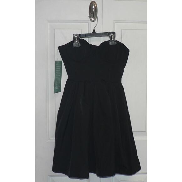 Johnny Wujek Womens Strapless Convertible Fit & Flare Mini Dress Black Sz 3 $119 - Picture 2 of 4